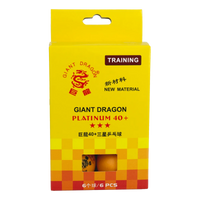 Bolinha de tênis de mesa 3 estrelas Platinium Giant Dragon - cnj com 6 und - BRANCA