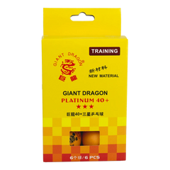 Bolinha de tênis de mesa 3 estrelas Platinium Giant Dragon - cnj com 6 und - BRANCA