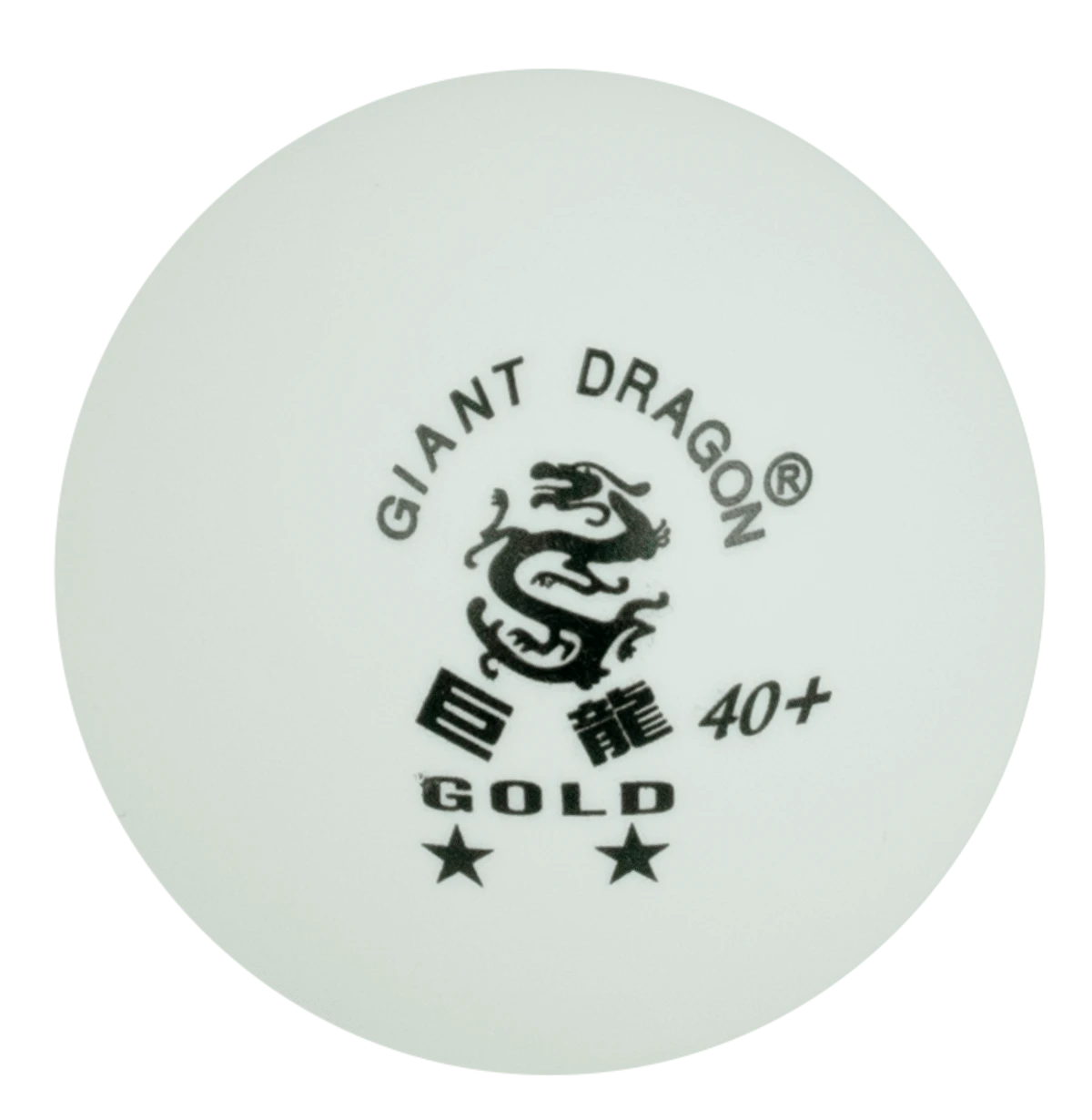 Bolinha de tênis de mesa 2 estrelas Gold Giant Dragon - cnj com 6 und - BRANCA