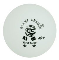 Bolinha de tênis de mesa 2 estrelas Gold Giant Dragon - cnj com 6 und - BRANCA