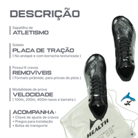 Sapatilha de atletismo para velocidade Health