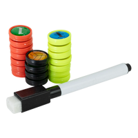 Prancheta tática magnética com caneta para treinamento de voleibol Pista e Campo - Modelo pasta preta