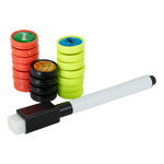 Prancheta tática magnética com caneta para treinamento de voleibol Pista e Campo - Modelo pasta preta