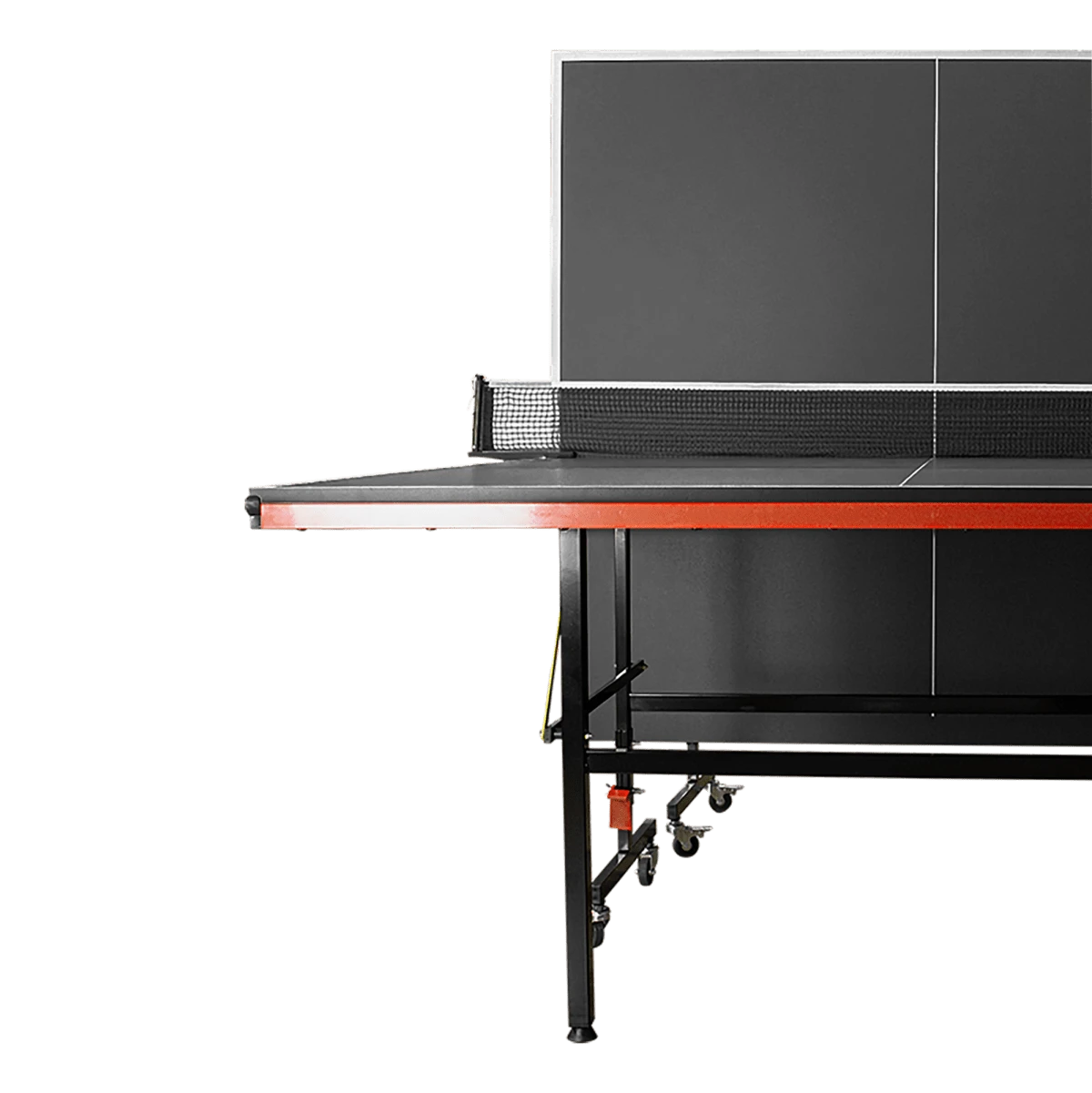 Mesa de tenis de mesa de aco e madeira preto com rede 6202-18MM