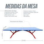 Mesa de tênis de mesa outdoor de fibra de vidro Pista e Campo