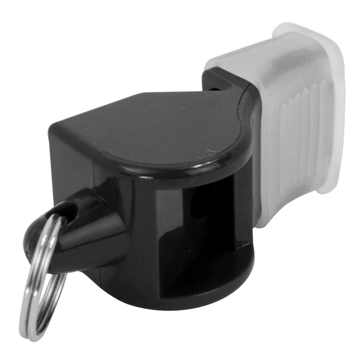 Apito de plástico tipo Fox com cordão Velden - Preto