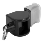 Apito de plástico tipo Fox com cordão Velden - Preto