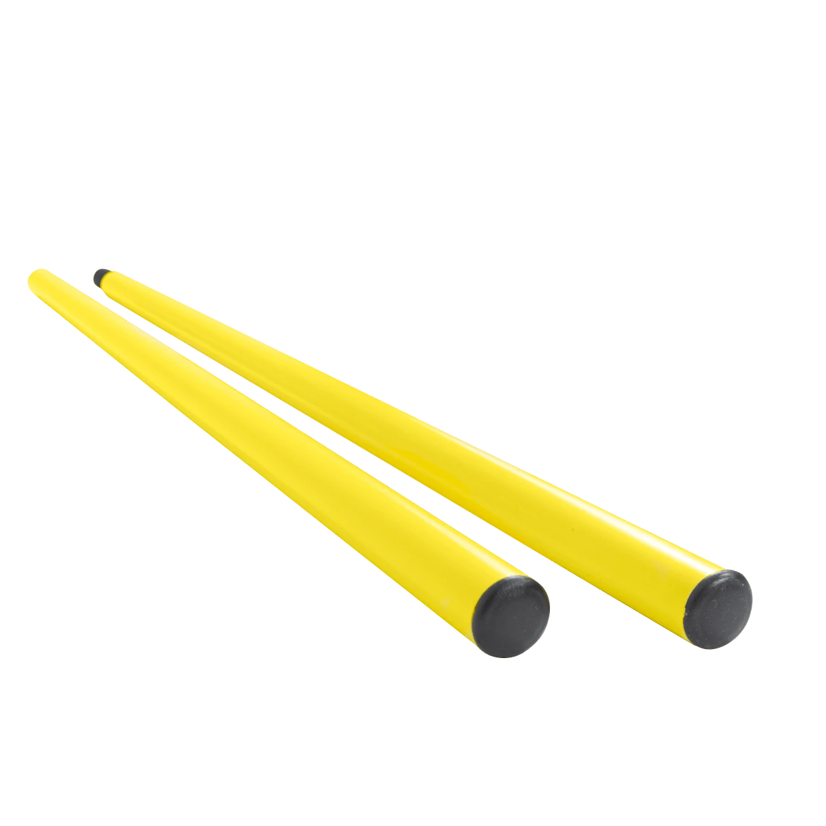 Bastão haste de PVC 1,60m desmontável em duas partes amarelo Pista e Campo