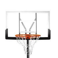 Tabela de basquete adulto móvel com poste, quadro de acrílico e aro modelo premium Velden