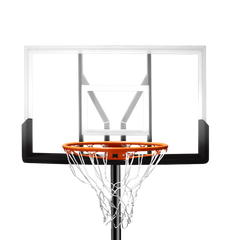 Tabela de basquete adulto móvel com poste, quadro de acrílico e aro modelo premium Velden