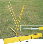 Baliza (slalom) com estaca reclinável de aço Pista e Campo - cnj com 12 und (com bolsa)