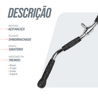 Puxador W 76cm Pulley Cromado Maciço com Giro Envolst