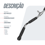 Puxador W 76cm Pulley Cromado Maciço com Giro Envolst
