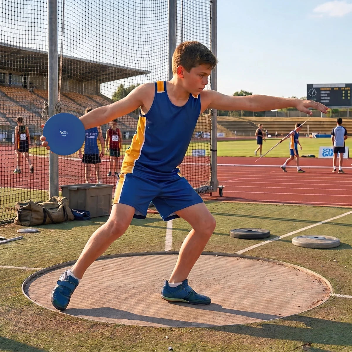 Disco de atletismo de PVC macio 350g Pista e Campo