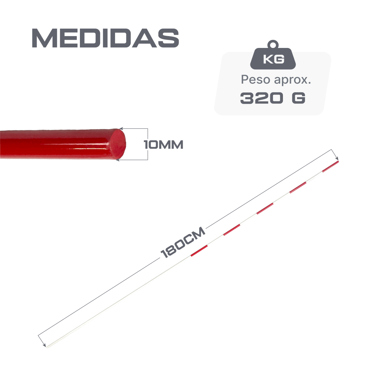 Antenas (par) de voleibol de fibra de vidro Velden