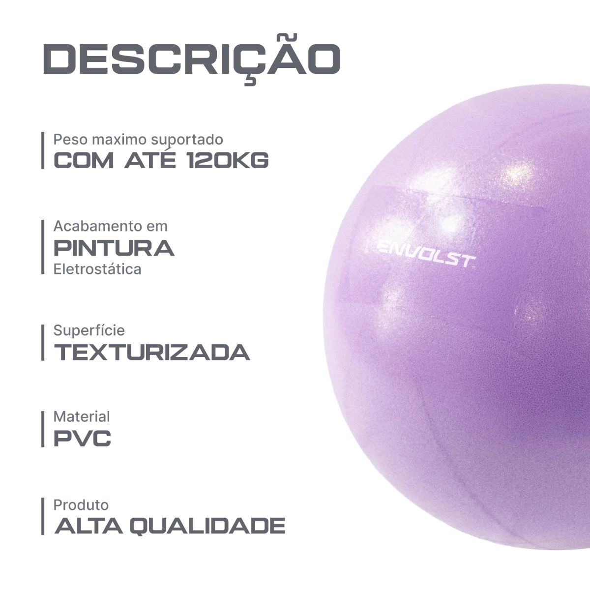 Bola de pilates inflável overball 25cm Pista e Campo