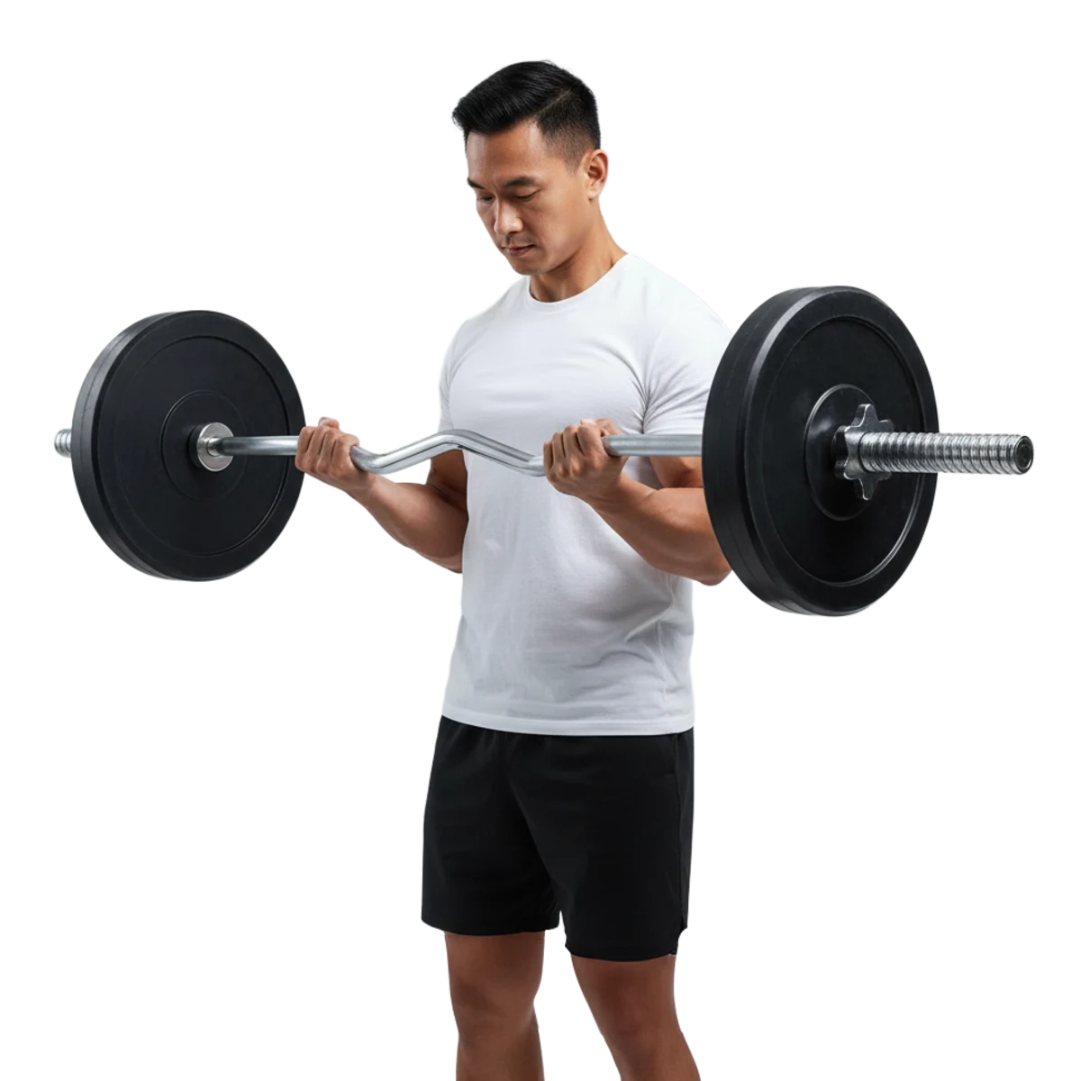 Barra de Musculação W 1,20m Maciça 28mm com Rosca Envolst