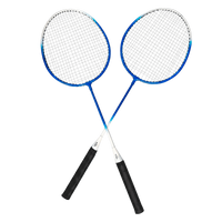 Kit de badminton com 02 raquetes de aço e 03 volantes Loire