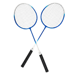 Kit de badminton com 02 raquetes de aço e 03 volantes Loire