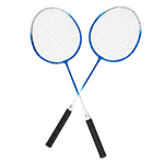 Kit de badminton com 02 raquetes de aço e 03 volantes Loire