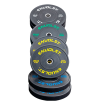 Kit 230Lb Anilhas Olímpicas Bumper Padrão IWF em Libras Envolst