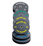 Kit 230Lb Anilhas Olímpicas Bumper Padrão IWF em Libras Envolst