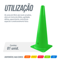 Cone plástico de agilidade 50cm Velden - Azul
