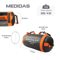 Power sand bag para treinamento funcional 25kg Envolst