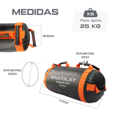 Power sand bag para treinamento funcional 25kg Envolst