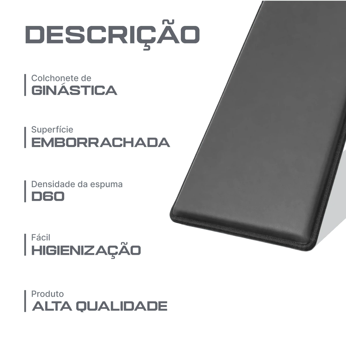 Colchonete Emborrachado D60 Profissional 90x50x3m Envolst