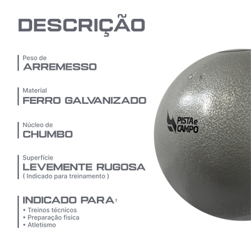 Peso de ferro 4kg Pista e Campo