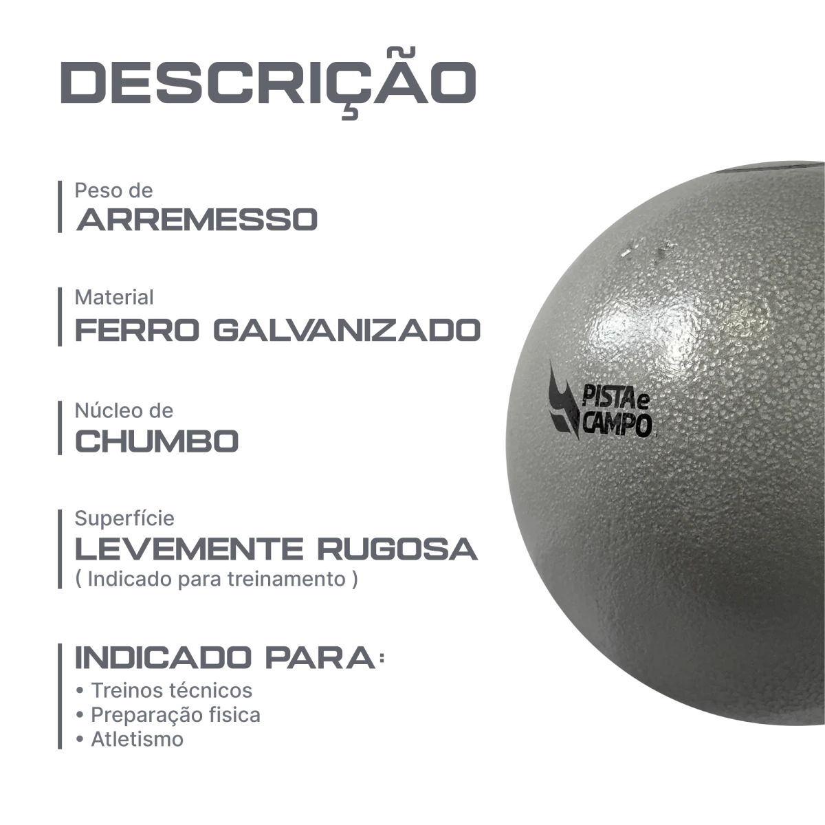 Peso de ferro 4kg Pista e Campo