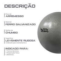 Peso de ferro 4kg Pista e Campo