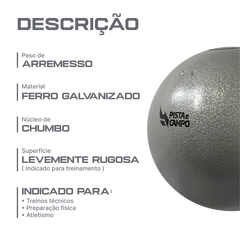 Peso de ferro 4kg Pista e Campo