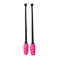 Maça oficial ginástica rítmica juvenil 40cm conectável Pista e Campo - Preto e Rosa