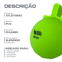 Pelota de PVC 400g Pista e Campo