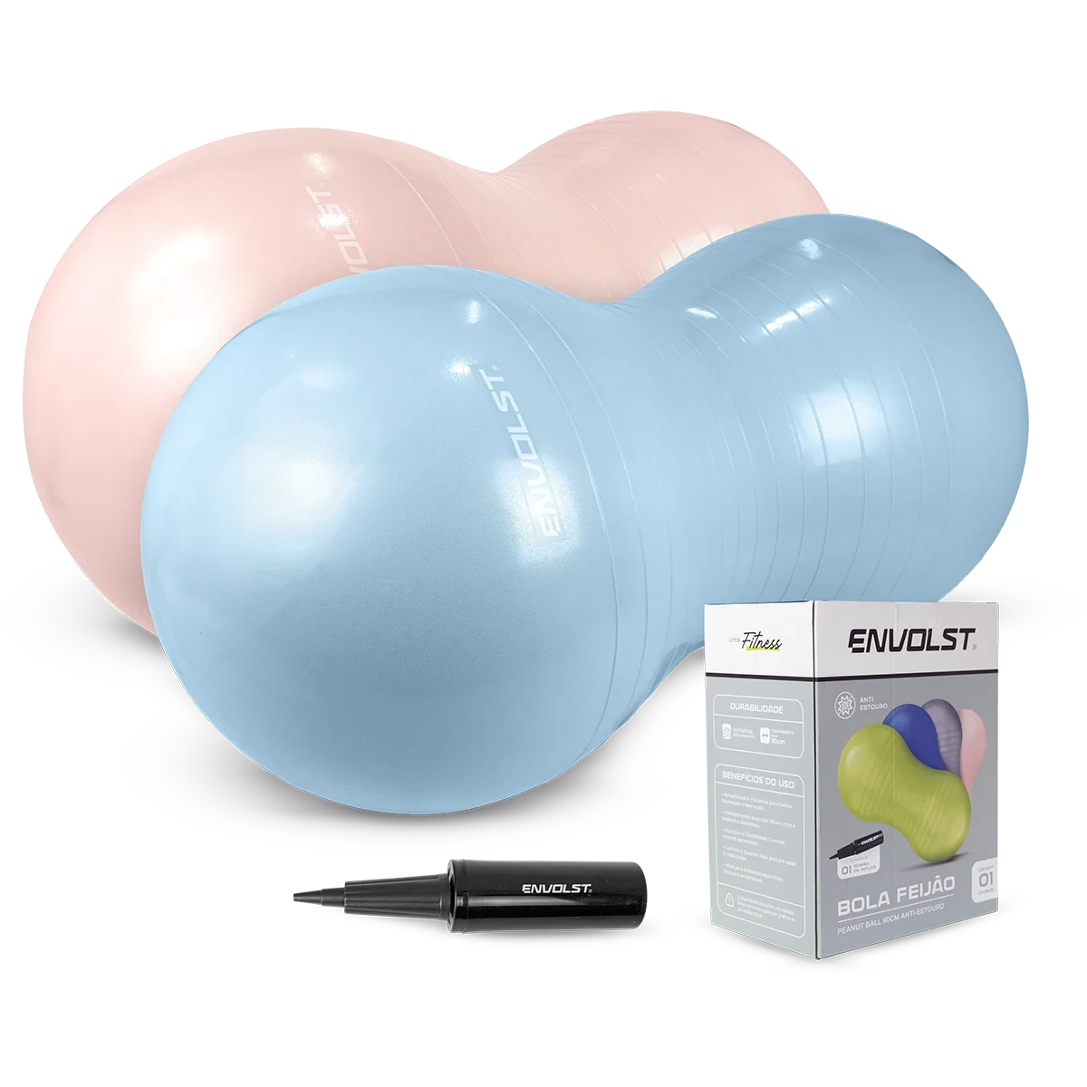 Bola Feijão Peanut Ball 90cm Anti-Estouro Envolst - Azul