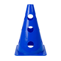 Kit de Agilidade c/ 8 Cones Furados 23cm e 4 Haste de 1,00m - Cone BRANCO