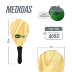 Raquetes de madeira com empunhadura para frescobol Neofun - par (acompanha bolinha)