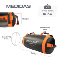 Power sand bag para treinamento funcional 15kg Envolst