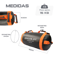 Power sand bag para treinamento funcional 15kg Envolst