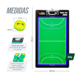Prancheta tática magnética dupla face com caneta para treinamento de Handebol Pista e Campo