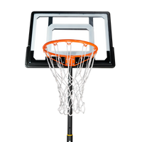 Tabela de basquete infantil juvenil móvel com poste, quadro de acrílico e aro Velden