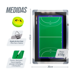 Quadro tático magnético de alumínio com acessórios 45x30 Pista e Campo - Handebol