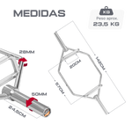 Barra Hexagonal Trap Bar Olimpica Cromada Envolst