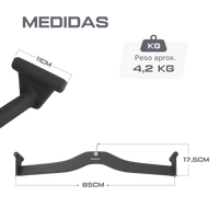 Puxador Anatômico 85cm Emborrachado Envolst