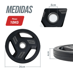 Kit 200kg Anilhas Olímpicas Profissionais Vulcanizadas Envolst