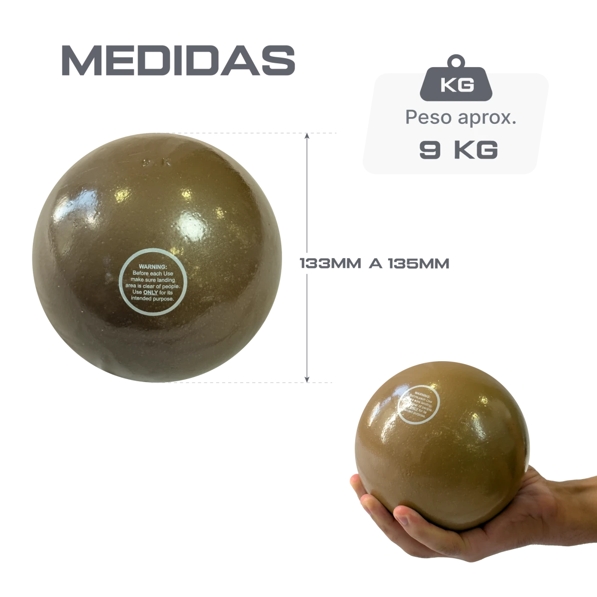 Peso de ferro 9kg Pista e Campo