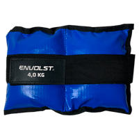 Tornozeleira caneleira em vinilona azul profissional 4kg Envolst - par
