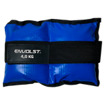 Tornozeleira caneleira em vinilona azul profissional 4kg Envolst - par